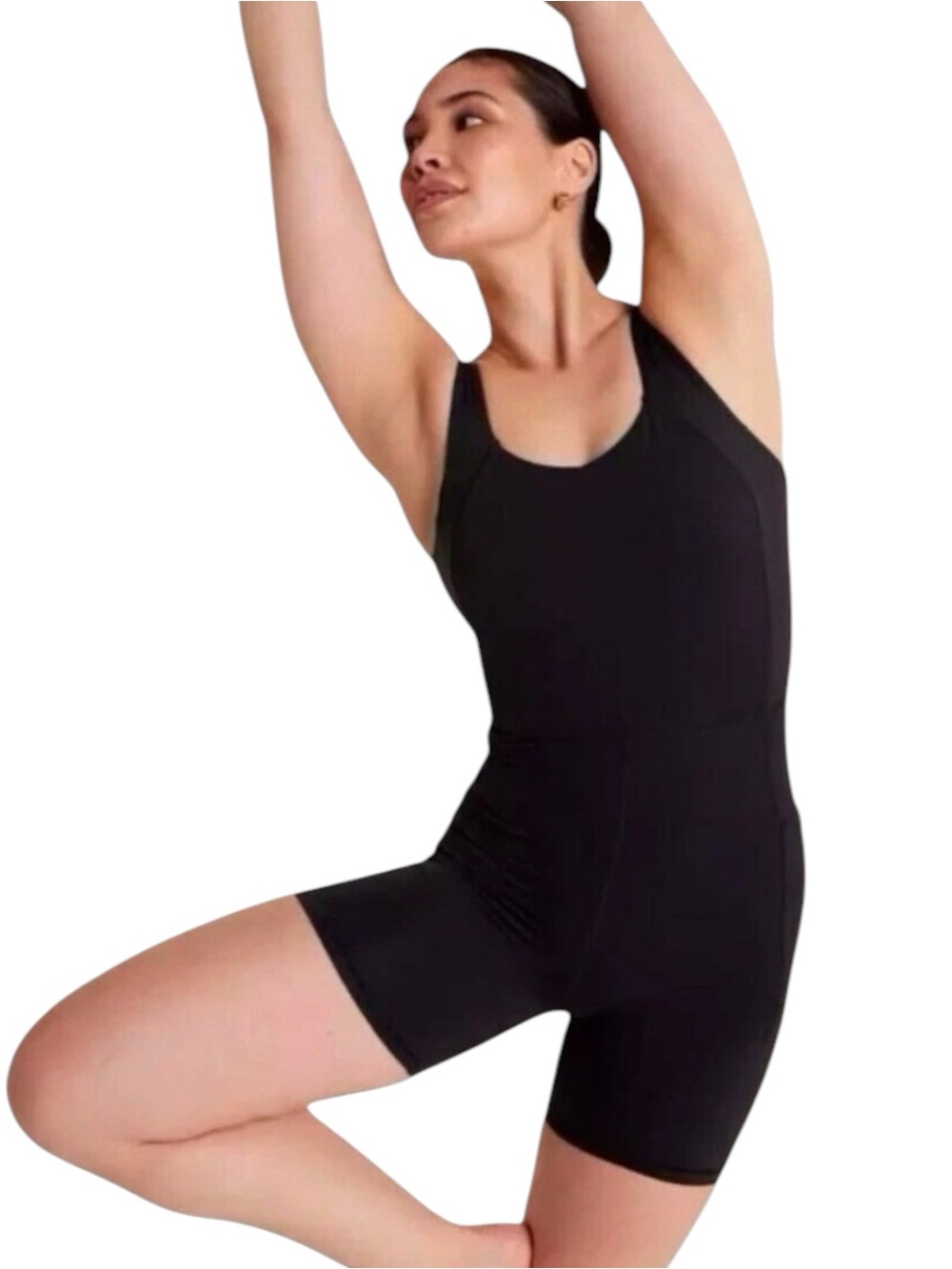 CALIA Inspire Short Bodysuit Black Workout Romper Pilates NWT XS